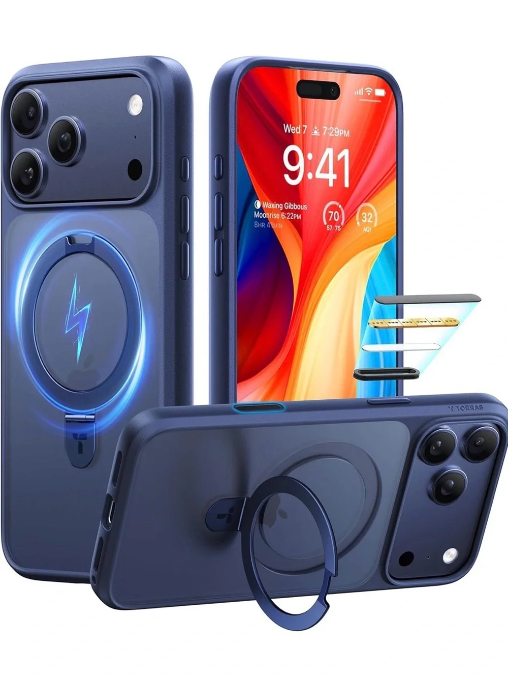 TORRAS for iPhone 17 Pro Max Case Magnetic Ostand